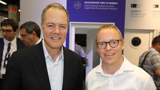 Bust up shot of Gregg Lowe (left) and Ralf Higgelke (right) at PCIM Europe 2018