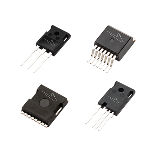 Composite image of the four 650V packages used for Wolfspeed's Discrete Silicon Carbide MOSFETs