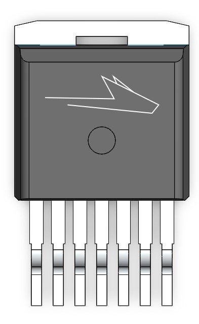 Illustrated closeup of a Wolfspeed Silicon Carbide MOSFET